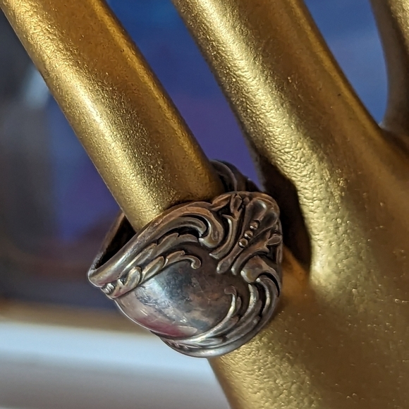 Vintage Sterling Silver Spoon ring size 5 - Picture 1 of 5